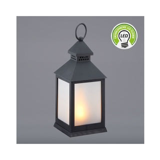 LED Laterne mit Timer flackernder Flamme warmweiß ca. H25cm Outdoor Lampe