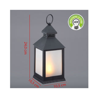 LED Laterne mit Timer flackernder Flamme warmweiß ca. H25cm Outdoor Lampe