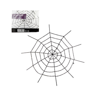 Halloween Riesenspinnennetz "Gigant" 150 cm in schwarz Spinnengewebe Party Deko