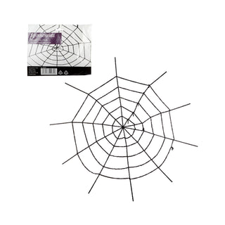 Halloween Riesenspinnennetz "Gigant" 150 cm in schwarz Spinnengewebe Party Deko