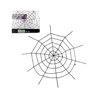 Halloween Riesenspinnennetz "Gigant" 150 cm in schwarz Spinnengewebe Party Deko