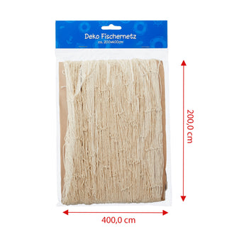 1x/6x Deko Fischernetz 200x400cm Dekonetz Maritim Garten Strand Meer
