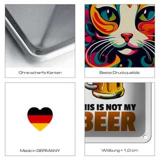Blechschild Reise 20x30cm Bastia Corsica Blick auf Yachthafen Meer
